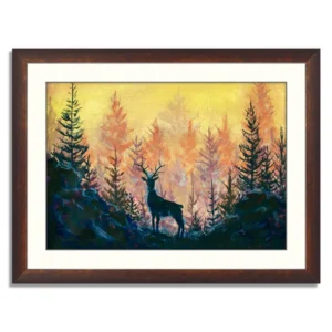 Deer and forest